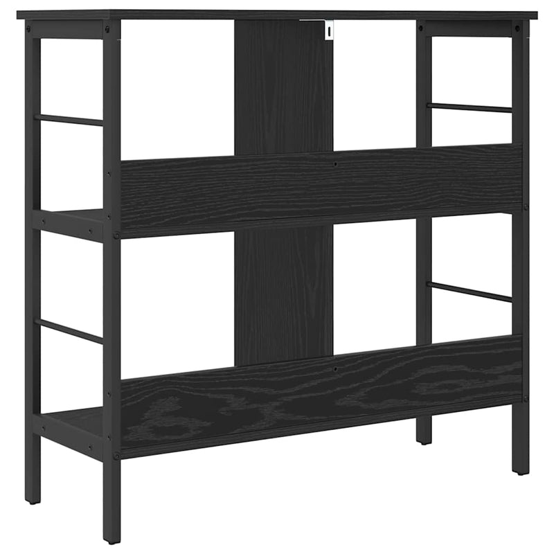 vidaXL Könyvespolc Fekete tölgy 82 x 32 x 79 cm Faanyag