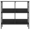 vidaXL Könyvespolc Fekete tölgy 82 x 32 x 79 cm Faanyag