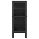 vidaXL Könyvespolc Fekete tölgy 82 x 32 x 79 cm Faanyag