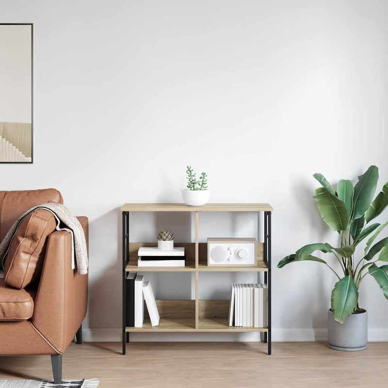 vidaXL Könyvespolc Sonoma tölgy 82 x 32 x 79 cm Faanyag