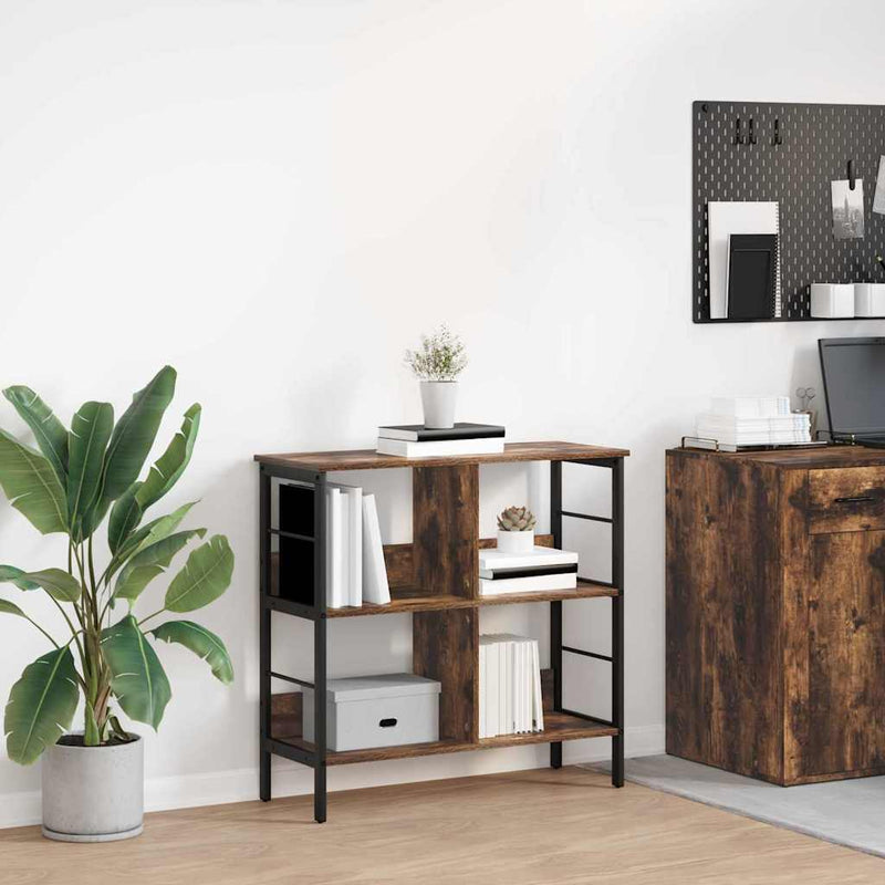 vidaXL Könyvespolc Füstölt tölgy 82 x 32 x 79 cm Faanyag