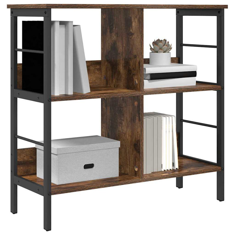 vidaXL Könyvespolc Füstölt tölgy 82 x 32 x 79 cm Faanyag