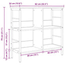vidaXL Könyvespolc Szürke Sonoma 82 x 32 x 79 cm Faanyag