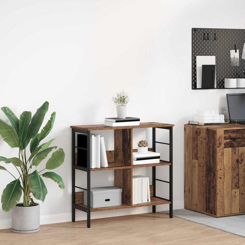 vidaXL Könyvespolc Öreg fa 82 x 32 x 79 cm Faanyag