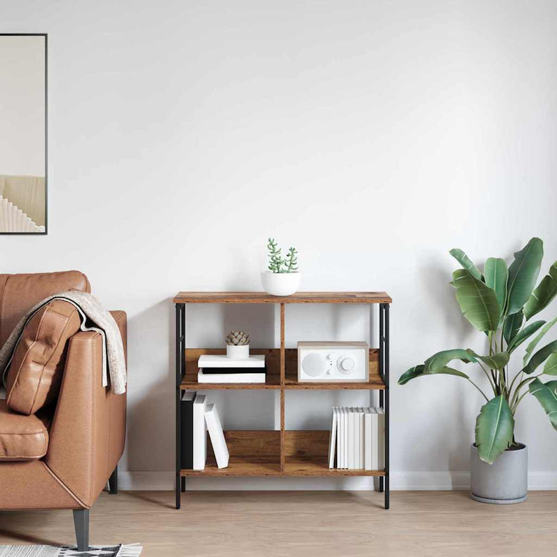 vidaXL Könyvespolc Öreg fa 82 x 32 x 79 cm Faanyag