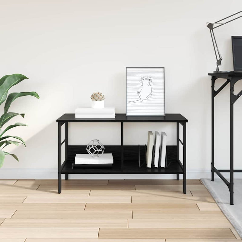 vidaXL Könyvespolc Fekete tölgy 82 x 32 x 47 cm Faanyag