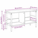 vidaXL Könyvespolc Füstölt tölgy 82 x 32 x 47 cm Faanyag