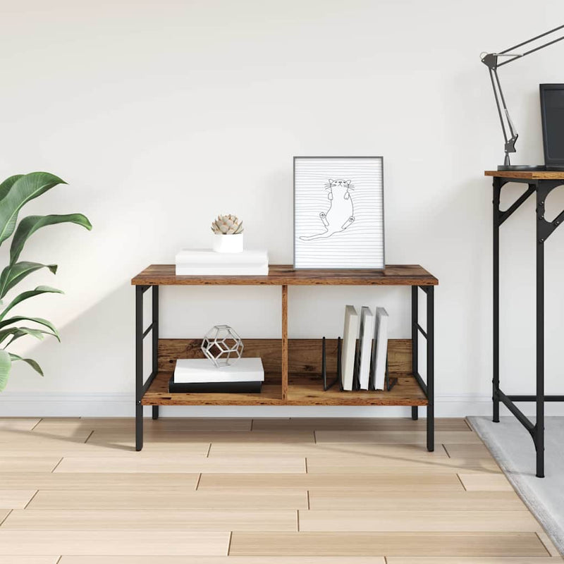 vidaXL Könyvespolc Öreg fa 82 x 32 x 47 cm Faanyag