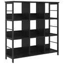 vidaXL Könyvespolc Fekete tölgy 102 x 32 x 104,5 cm Faanyag