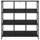 vidaXL Könyvespolc Fekete tölgy 102 x 32 x 104,5 cm Faanyag