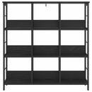 vidaXL Könyvespolc Fekete tölgy 102 x 32 x 104,5 cm Faanyag