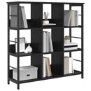 vidaXL Könyvespolc Fekete tölgy 102 x 32 x 104,5 cm Faanyag