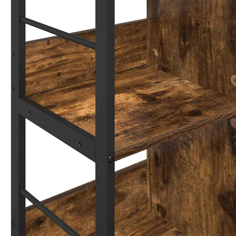 vidaXL Könyvespolc Füstölt tölgy 102 x 32 x 104,5 cm Faanyag