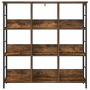 vidaXL Könyvespolc Füstölt tölgy 102 x 32 x 104,5 cm Faanyag