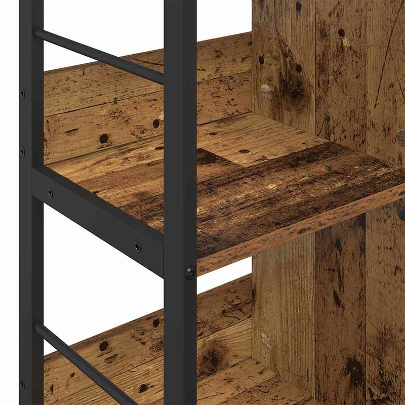 vidaXL Könyvespolc Öreg fa 102 x 32 x 104,5 cm Faanyag