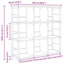 vidaXL Könyvespolc Öreg fa 102 x 32 x 104,5 cm Faanyag