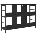 vidaXL Könyvespolc Fekete tölgy 102 x 32 x 72,5 cm Faanyag