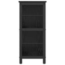 vidaXL Könyvespolc Fekete tölgy 102 x 32 x 72,5 cm Faanyag