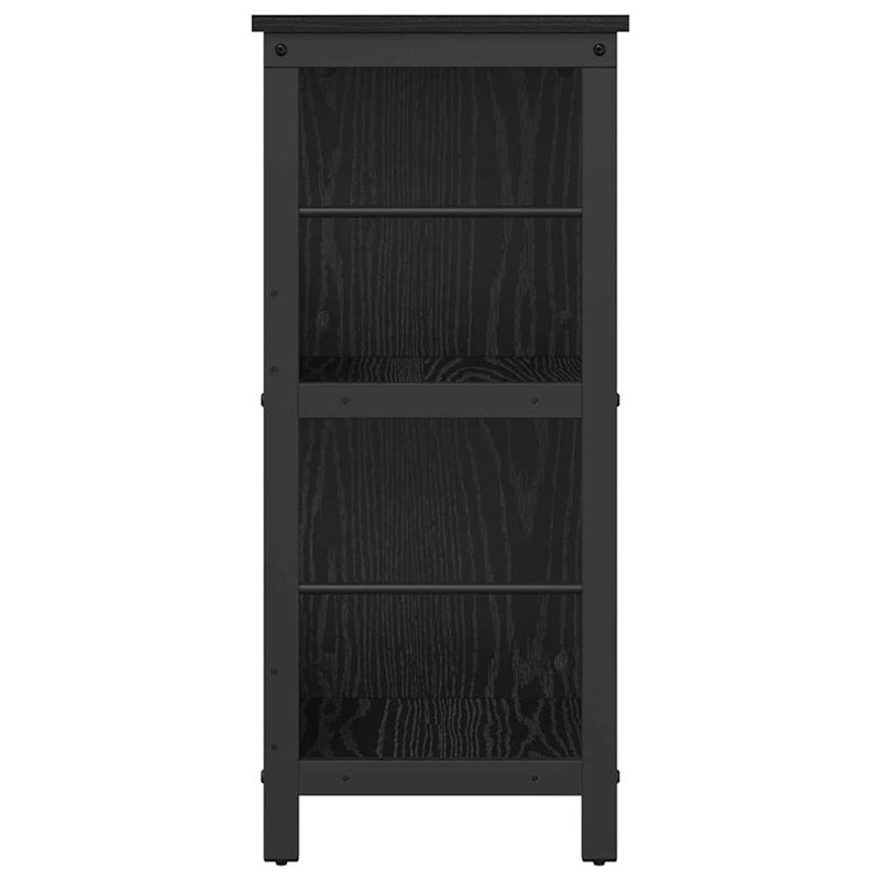 vidaXL Könyvespolc Fekete tölgy 102 x 32 x 72,5 cm Faanyag