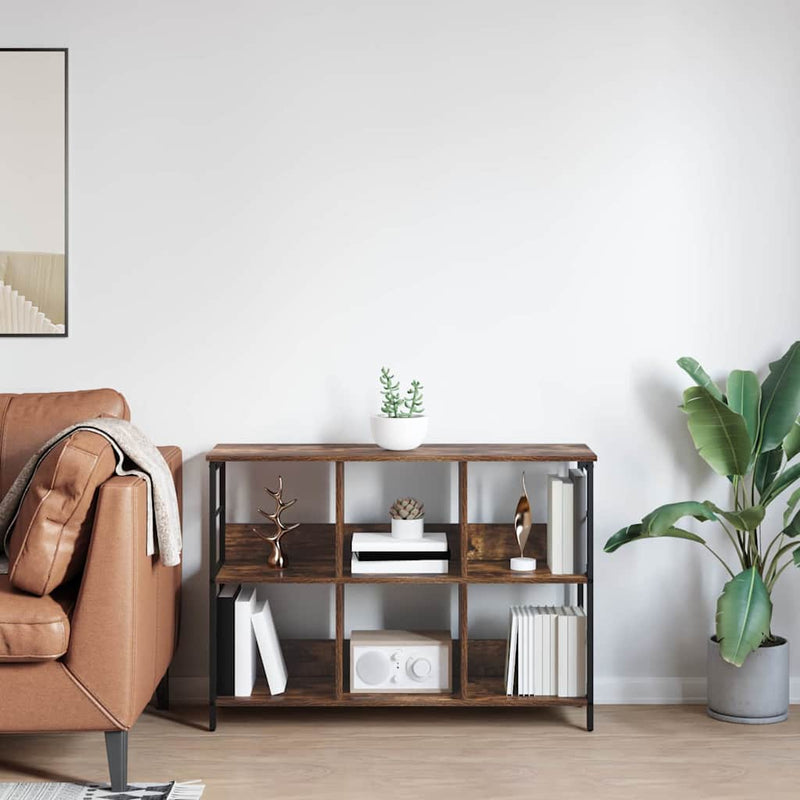 vidaXL Könyvespolc Füstölt tölgy 102 x 32 x 72,5 cm Faanyag