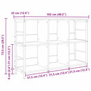 vidaXL Könyvespolc Szürke Sonoma 102 x 32 x 72,5 cm Faanyag