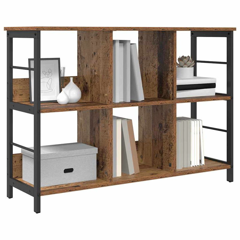 vidaXL Könyvespolc Öreg fa 102 x 32 x 72,5 cm Faanyag