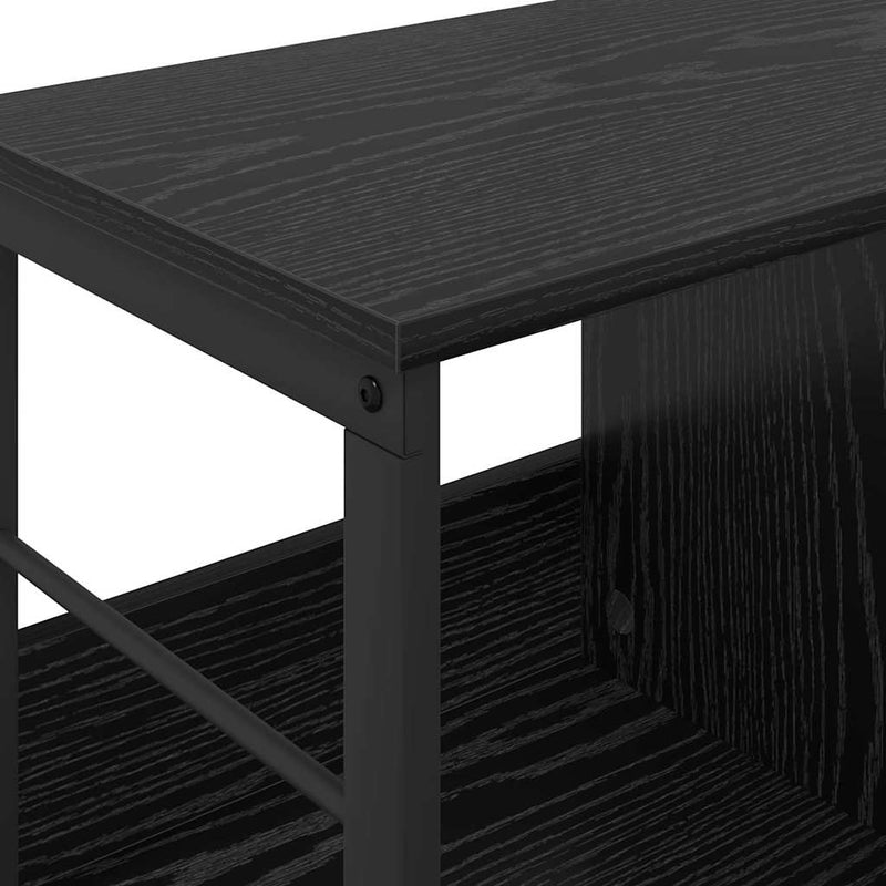 vidaXL Könyvespolc Fekete tölgy 102 x 32 x 40,5 cm Faanyag