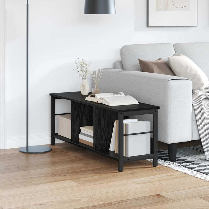 vidaXL Könyvespolc Fekete tölgy 102 x 32 x 40,5 cm Faanyag