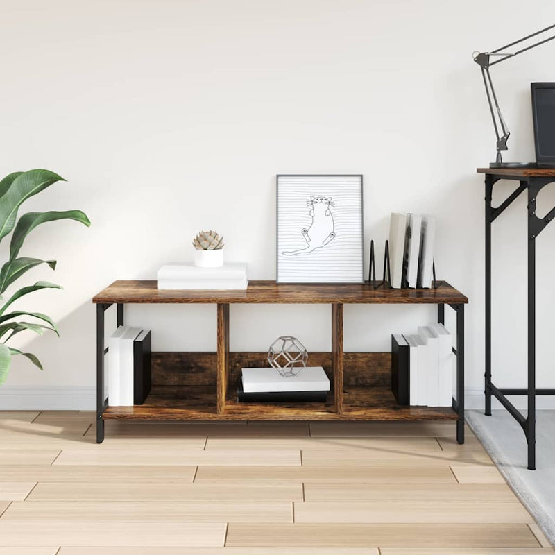 vidaXL Könyvespolc Füstölt tölgy 102 x 32 x 40,5 cm Faanyag