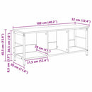 vidaXL Könyvespolc Öreg fa 102 x 32 x 40,5 cm Faanyag
