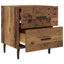 vidaXL Éjjeliszekrény fiókkal 2 pcs Öreg fa 40 x 35 x 47,5 cm Faanyag
