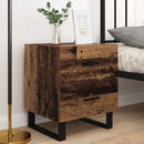 vidaXL Éjjeliszekrény 2 pcs Régi fa és fekete 40 x 35 x 47,5 cm