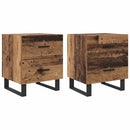 vidaXL Éjjeliszekrény 2 pcs Régi fa és fekete 40 x 35 x 47,5 cm