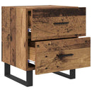 vidaXL Éjjeliszekrény 2 pcs Régi fa és fekete 40 x 35 x 47,5 cm