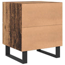 vidaXL Éjjeliszekrény 2 pcs Régi fa és fekete 40 x 35 x 47,5 cm