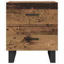 vidaXL Éjjeliszekrény 2 pcs Régi fa és fekete 40 x 35 x 47,5 cm