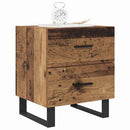 vidaXL Éjjeliszekrény 2 pcs Régi fa és fekete 40 x 35 x 47,5 cm
