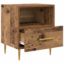 vidaXL Éjjeli asztal fiókkal 2 pcs Régi fa 40 x 35 x 47.5 cm Faanyag
