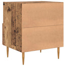 vidaXL Éjjeli asztal fiókkal 2 pcs Öreg fa 40 x 35 x 47,5 cm Faanyag