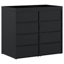 vidaXL Gurulós kuka tároló 2 kukához Fekete 136 x 77,5 x 121,5 cm
