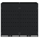 vidaXL Gurulós kuka tároló 2 kukához Fekete 136 x 77,5 x 121,5 cm