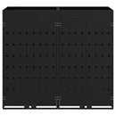 vidaXL Gurulós kuka tároló 2 kukához Fekete 136 x 77,5 x 121,5 cm