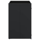 vidaXL Gurulós kuka tároló 2 kukához Fekete 136 x 77,5 x 121,5 cm