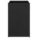 vidaXL Gurulós kuka tároló 2 kukához Fekete 136 x 77,5 x 121,5 cm