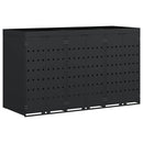 vidaXL Gurulós kuka tároló 3 kukához Fekete 204 x 77,5 x 121,5 cm