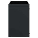 vidaXL Gurulós kuka tároló 3 kukához Fekete 204 x 77,5 x 121,5 cm