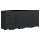 vidaXL Gurulós kuka tároló 4 kukához Fekete 272 x 77,5 x 121,5 cm