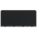 vidaXL Gurulós kuka tároló 4 kukához Fekete 272 x 77,5 x 121,5 cm