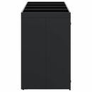 vidaXL Gurulós kuka tároló 4 kukához Fekete 272 x 77,5 x 121,5 cm