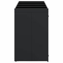 vidaXL Gurulós kuka tároló 4 kukához Fekete 272 x 77,5 x 121,5 cm